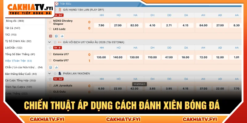 Bí quyết về cách đánh xiên bóng đá cho dân cược