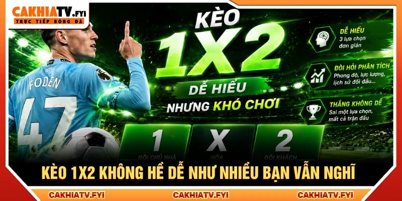 Kèo 1x2 không hề dễ chơi như nhiều người vẫn nghĩ