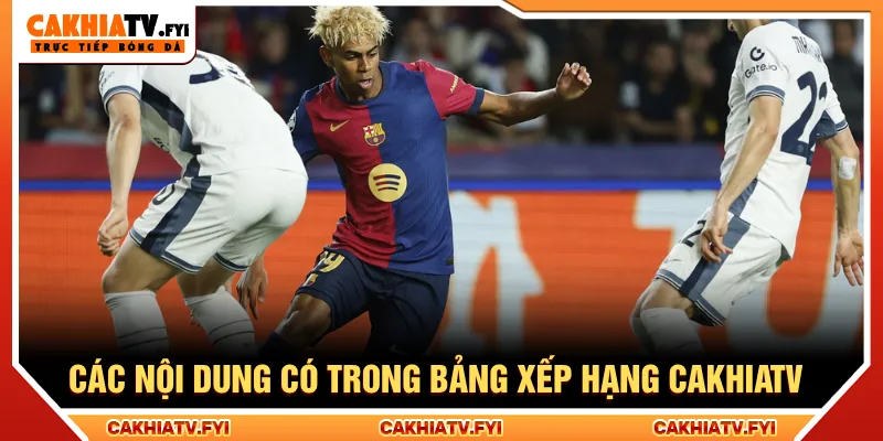 Nhiều hạng mục bóng đá mang đến cho người dùng Cakhiatv