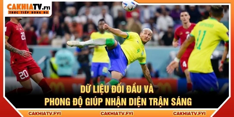 Dữ liệu đối đầu và phong độ giúp nhận diện trận sáng