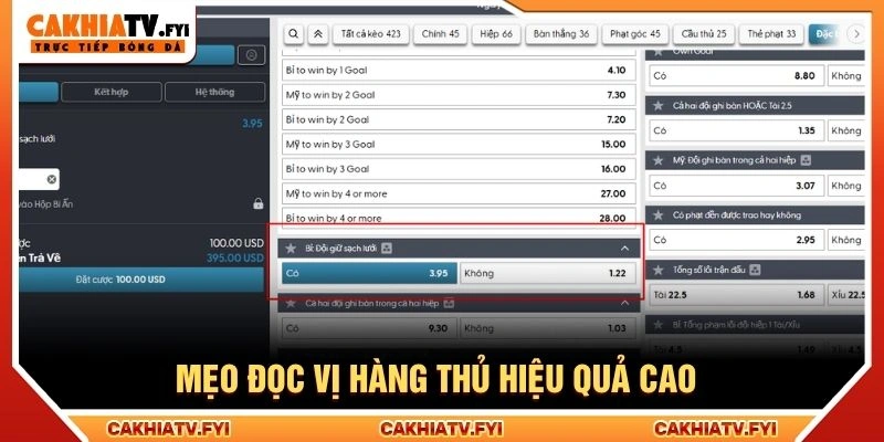 Mẹo đọc vị hàng thủ hiệu quả cao Mẹo đọc vị hàng thủ hiệu quả cao
